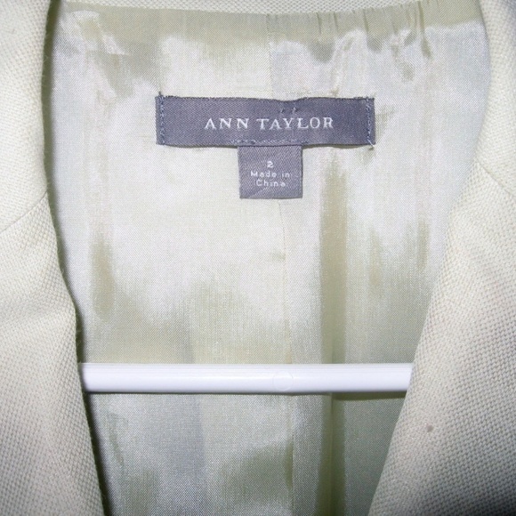 Ann Taylor Size 2 Blazer Jacket Linen Green - Picture 2 of 5
